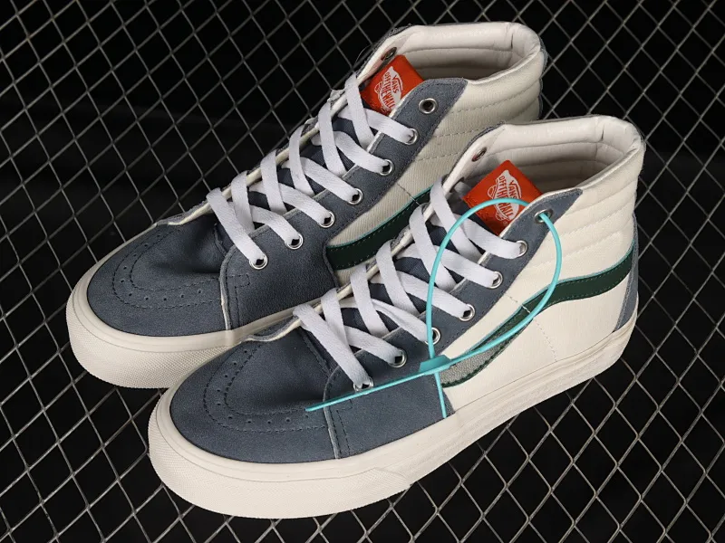 All categories Vans Vans series Vans Hi Vans high-top Vans Sk8-Hi Vans official white and blue stitching simple style casual vulcanized sneakers VN0A5JMJBLG